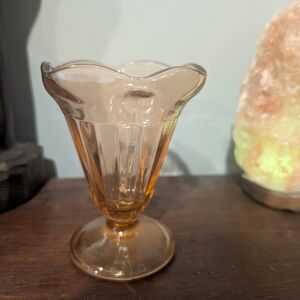 Elegant Amber Glass Vase